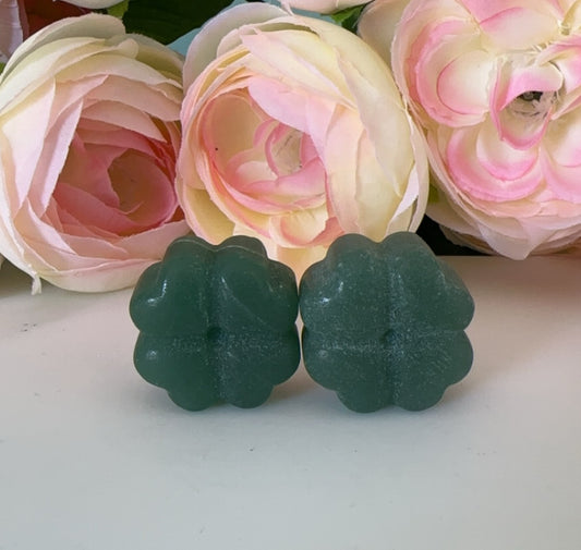 Four Leaf Clover Green Aventurine Carving