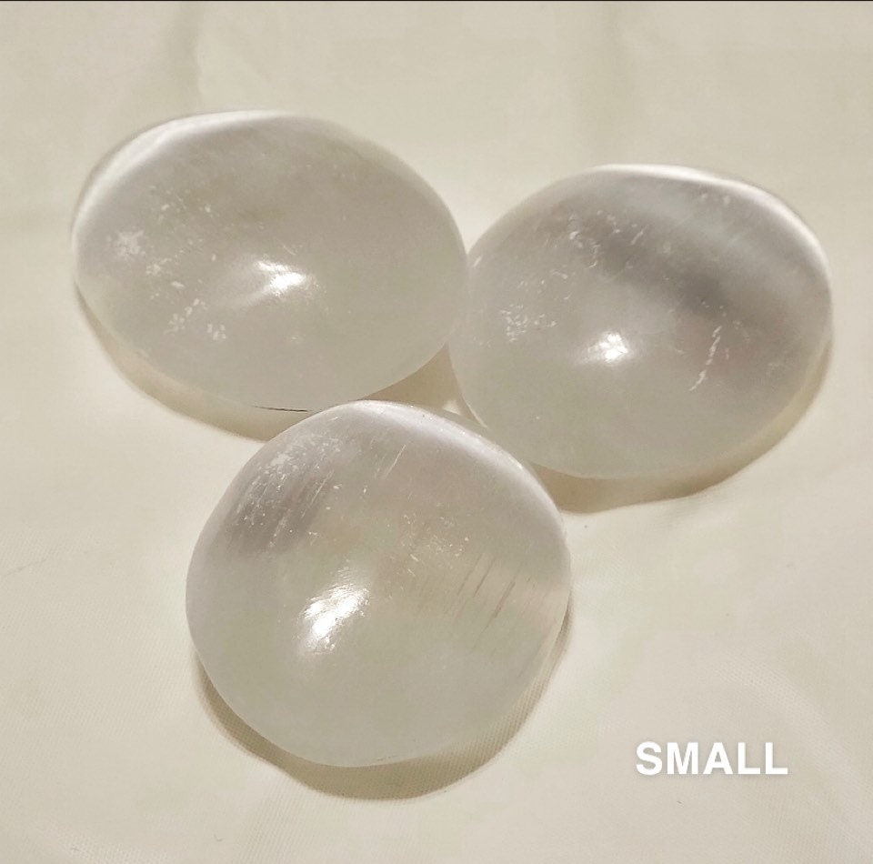 Selenite Palm Stone