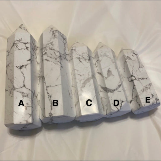 Natural Howlite Tower