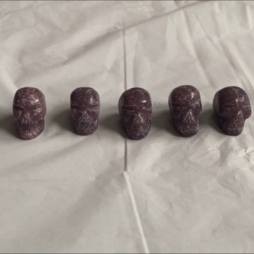 Lepidolite Skulls
