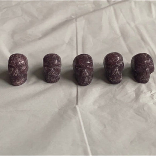 Lepidolite Skulls