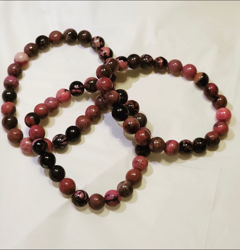 8mm Rhodonite Stretch Bracelet