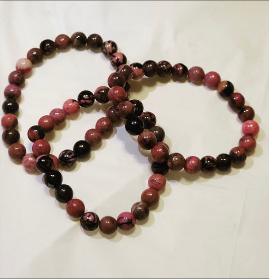 8mm Rhodonite Stretch Bracelet