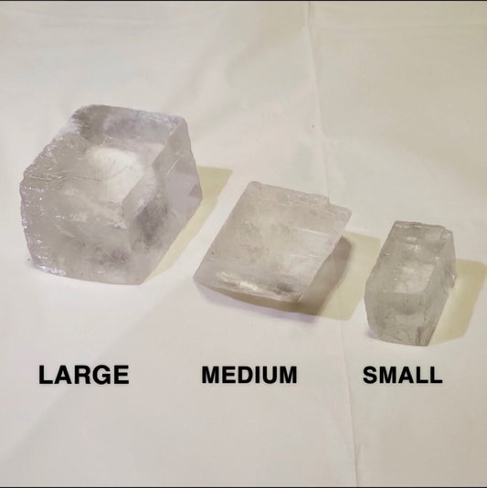 Natural White Calcite Crystal Cubes