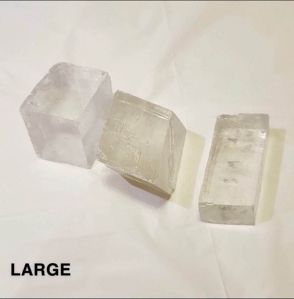 Natural White Calcite Crystal Cubes