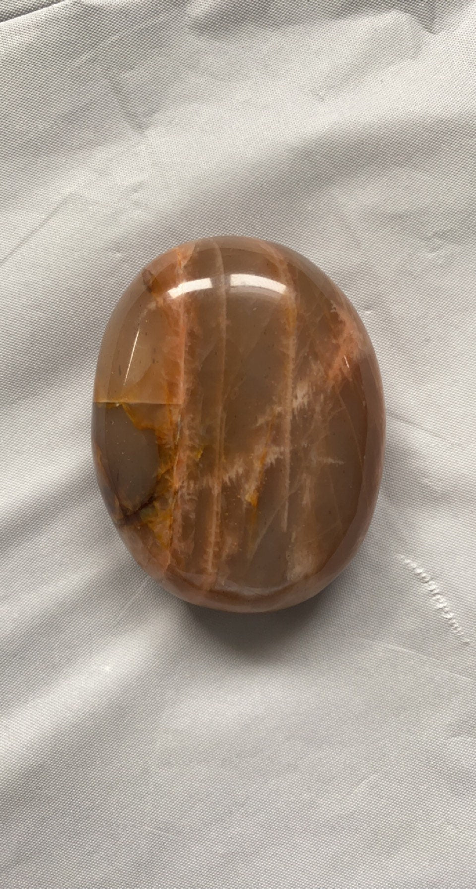 Peach Moonstone Palm Stones