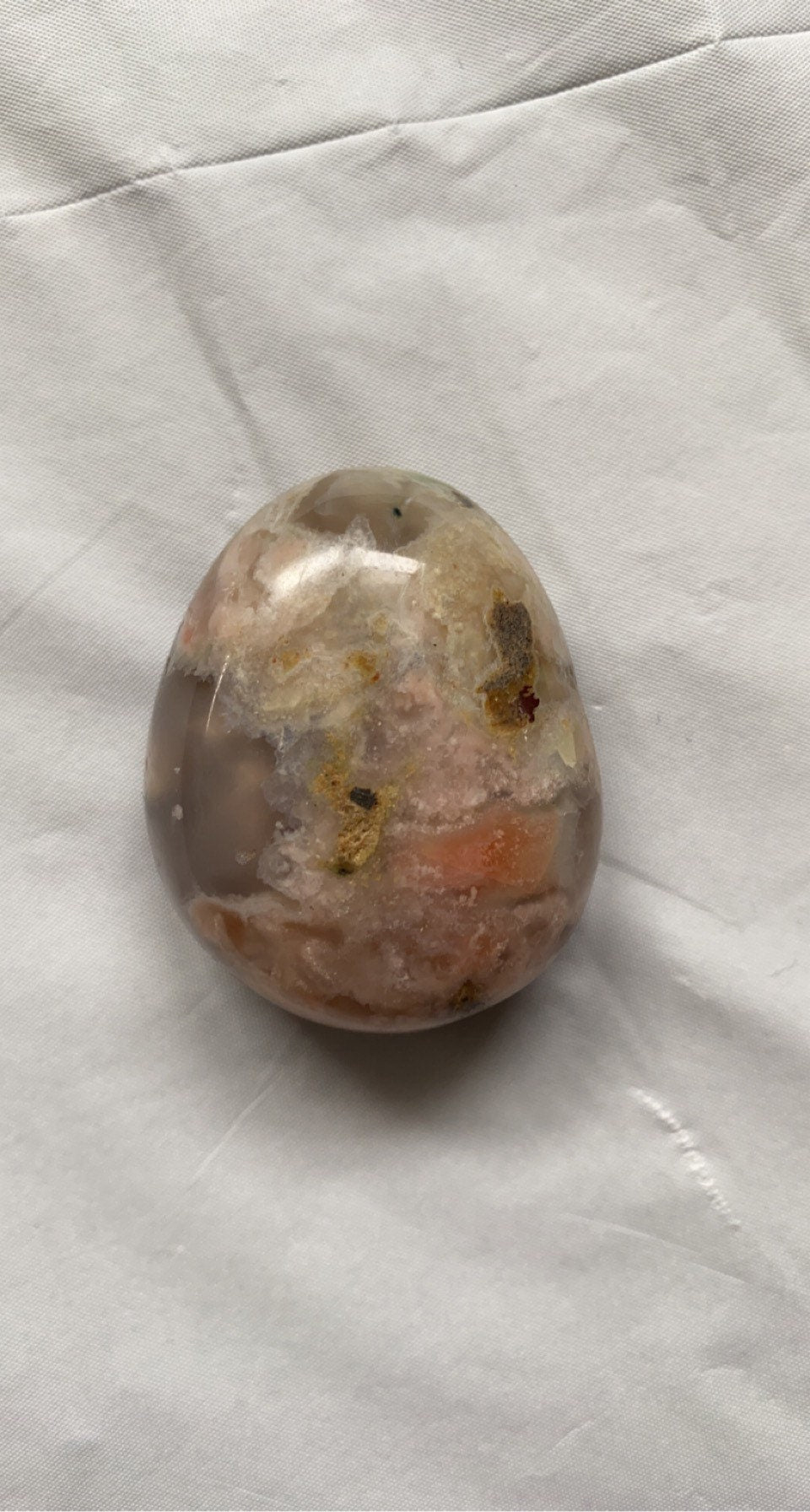 Flower Agate Palm Stones