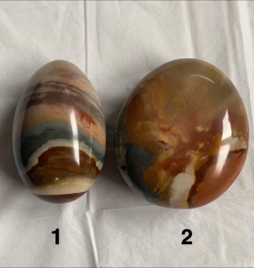 Polychrome Jasper Palm Stones