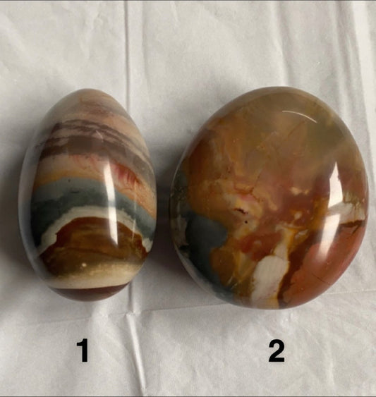 Polychrome Jasper Palm Stones