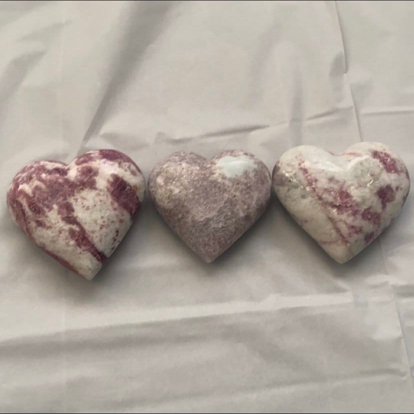 Pink Tourmaline Hearts