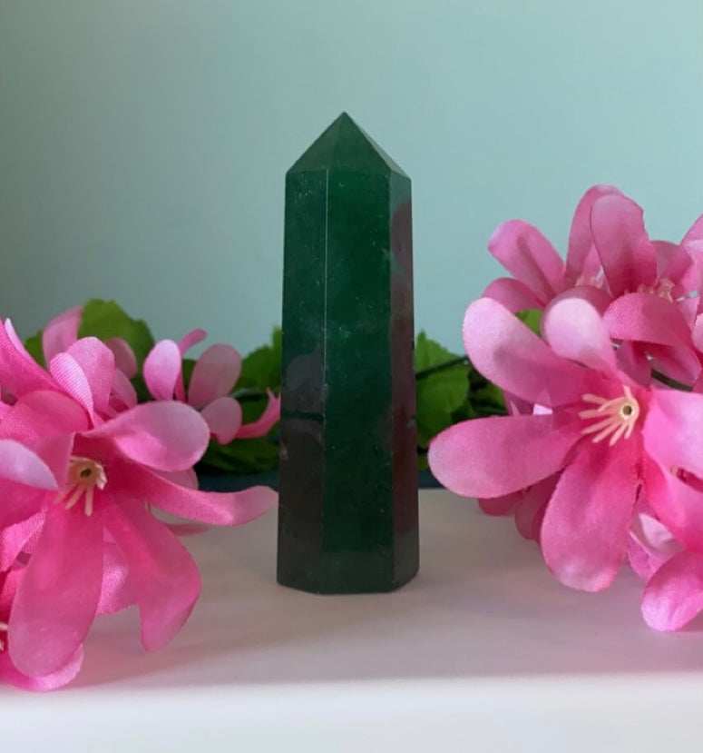Green Strawberry Quartz Tower