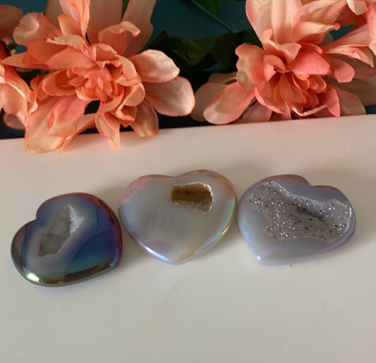 Druzy Agate Heart