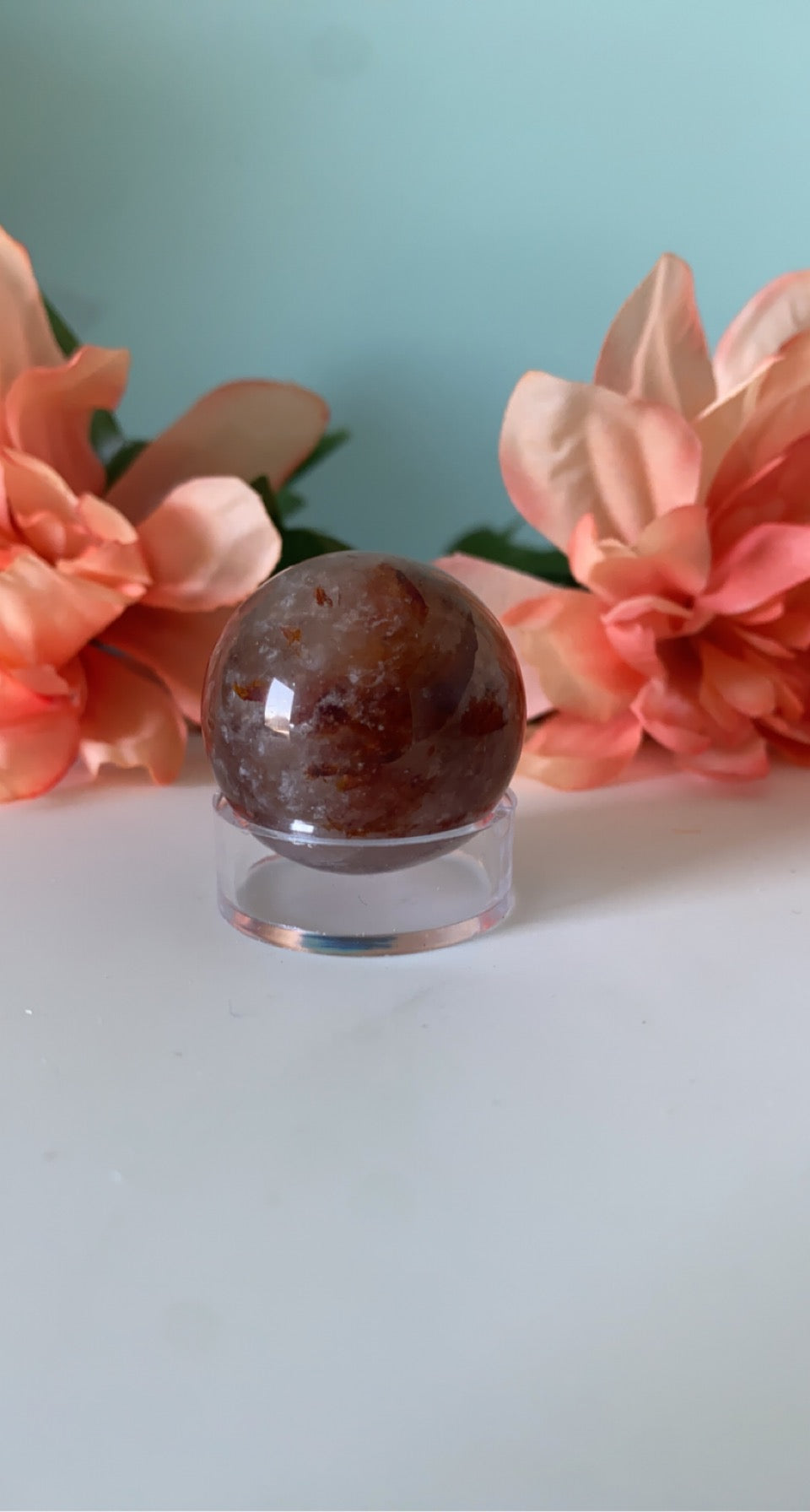 Carnelian & Flower Agate Sphere