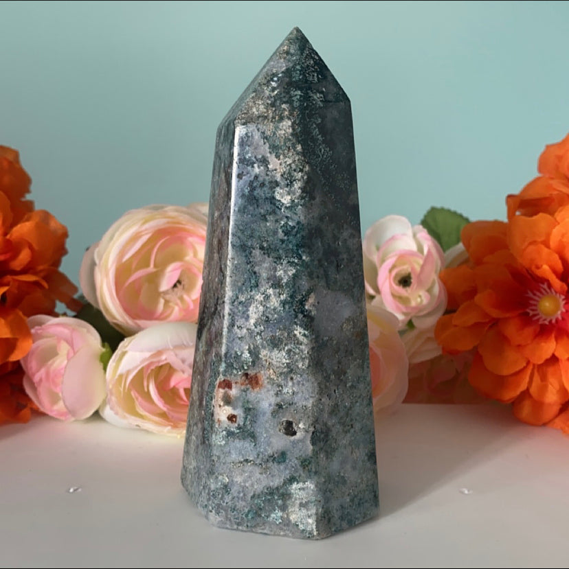 XL Moss Agate Tower