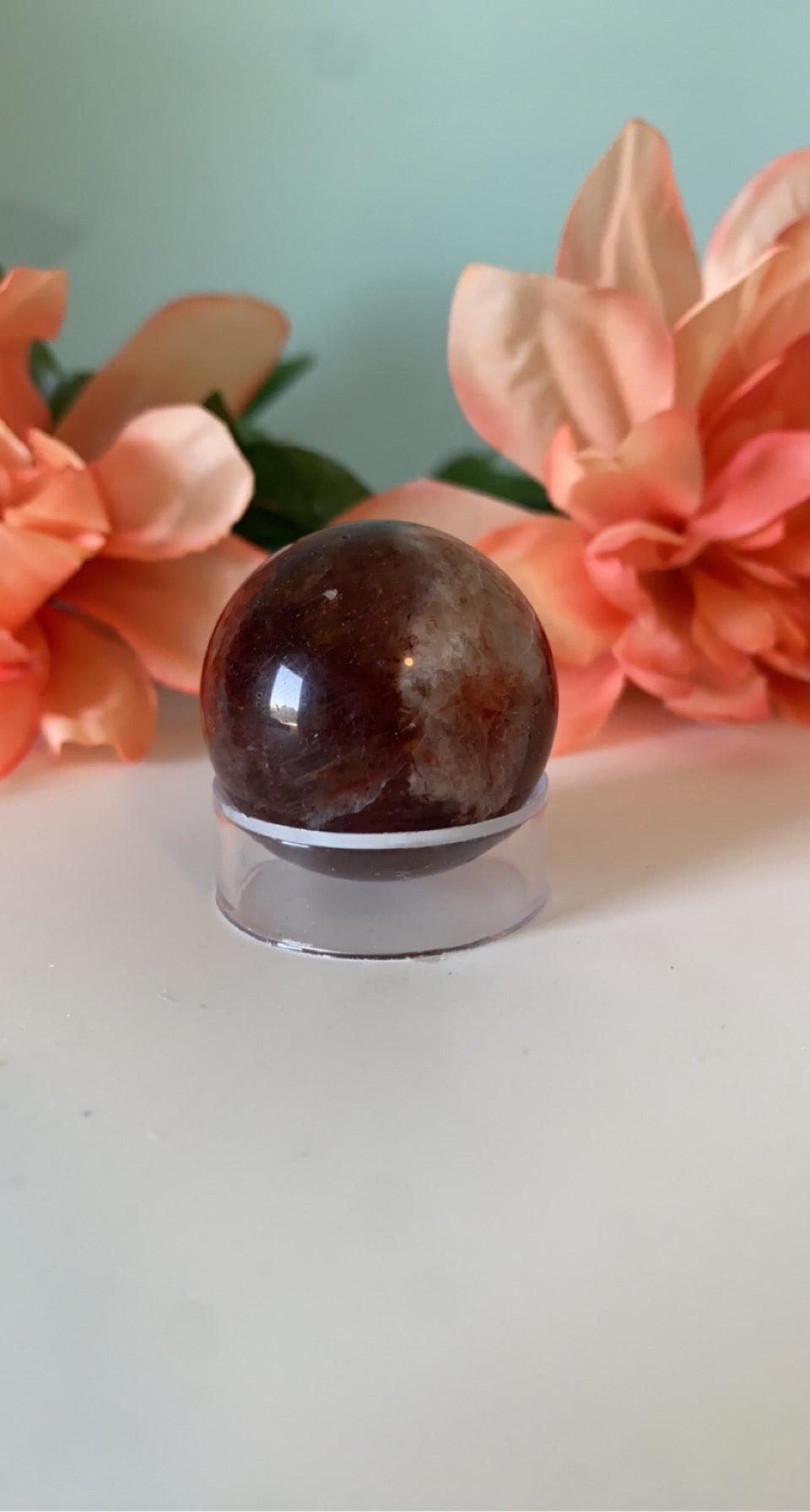 Carnelian & Flower Agate Sphere