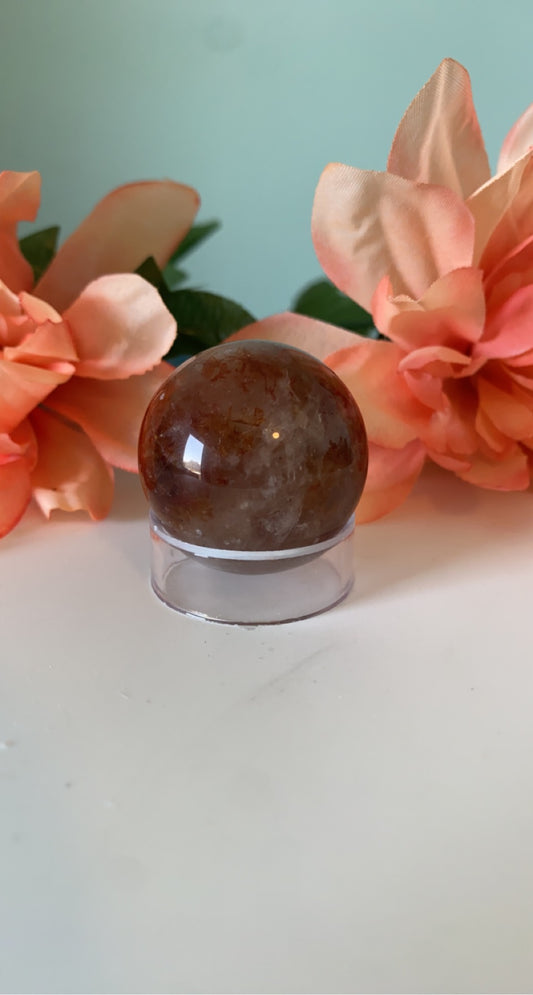 Carnelian & Flower Agate Sphere