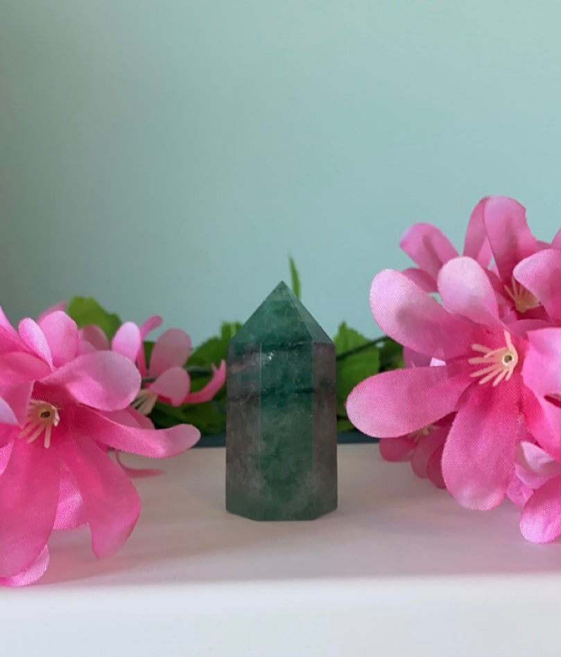 Green Strawberry Quartz Tower