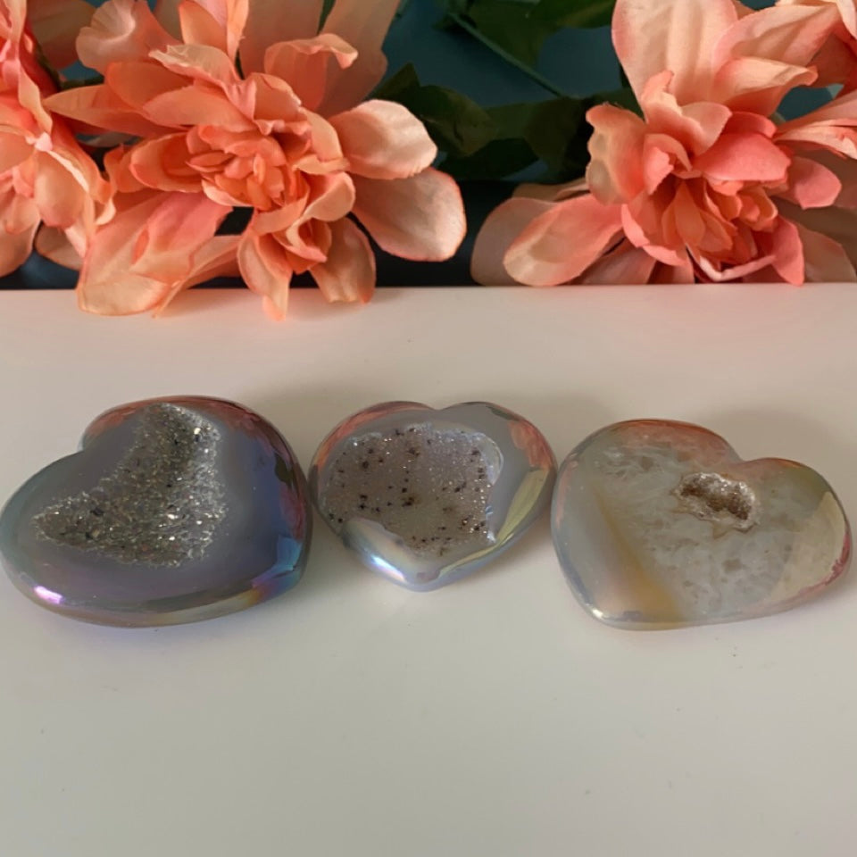 Druzy Agate Heart
