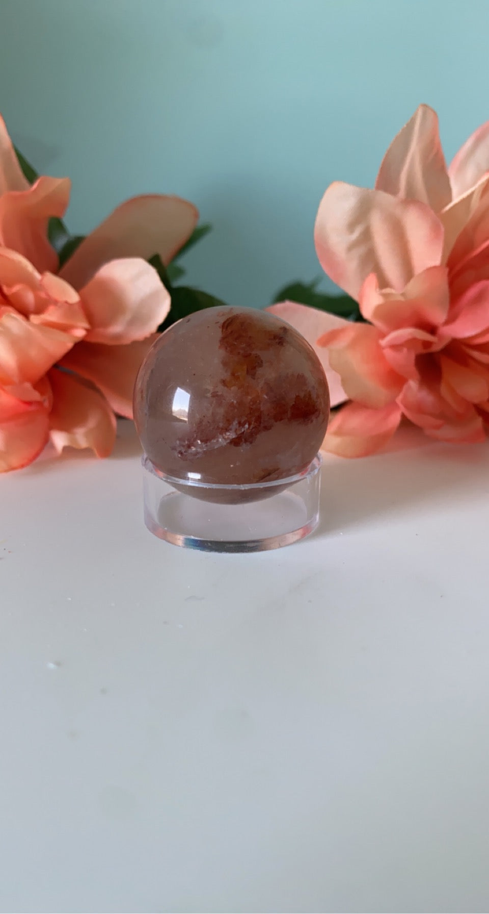 Carnelian & Flower Agate Sphere