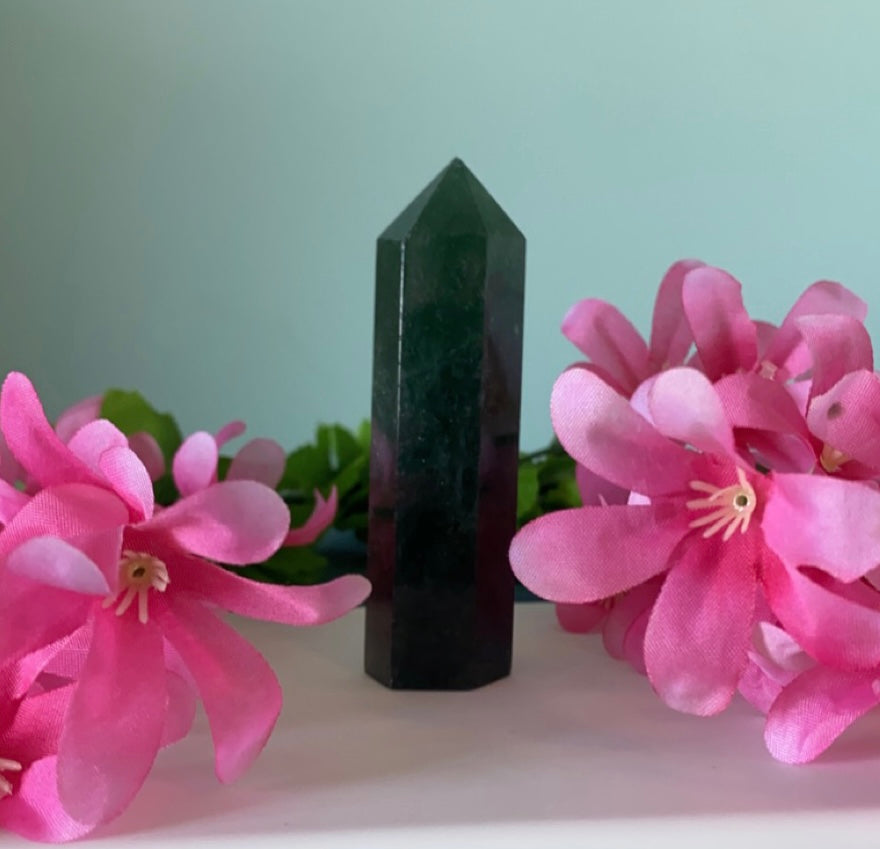 Green Strawberry Quartz Tower