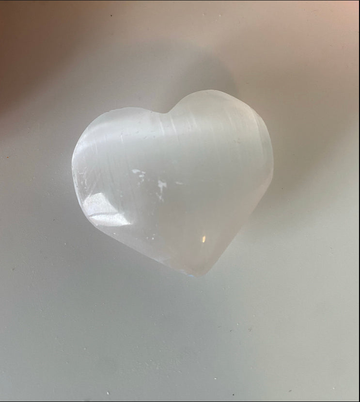 4cm Selenite Heart